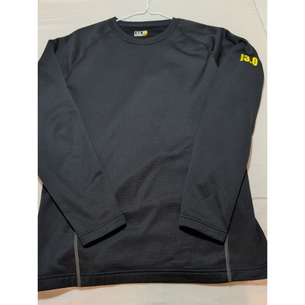 Under Armour Mens Base 3.0 Fitted Crew Neck Base Layer Top Black XL 1230813